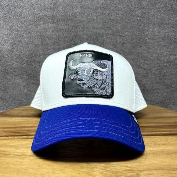 Goorin Bros Animal The Farm Trucker Baseball Snapback Hat Cap Hard Bull Blue - Picture 1 of 9